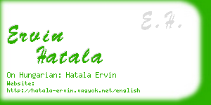 ervin hatala business card